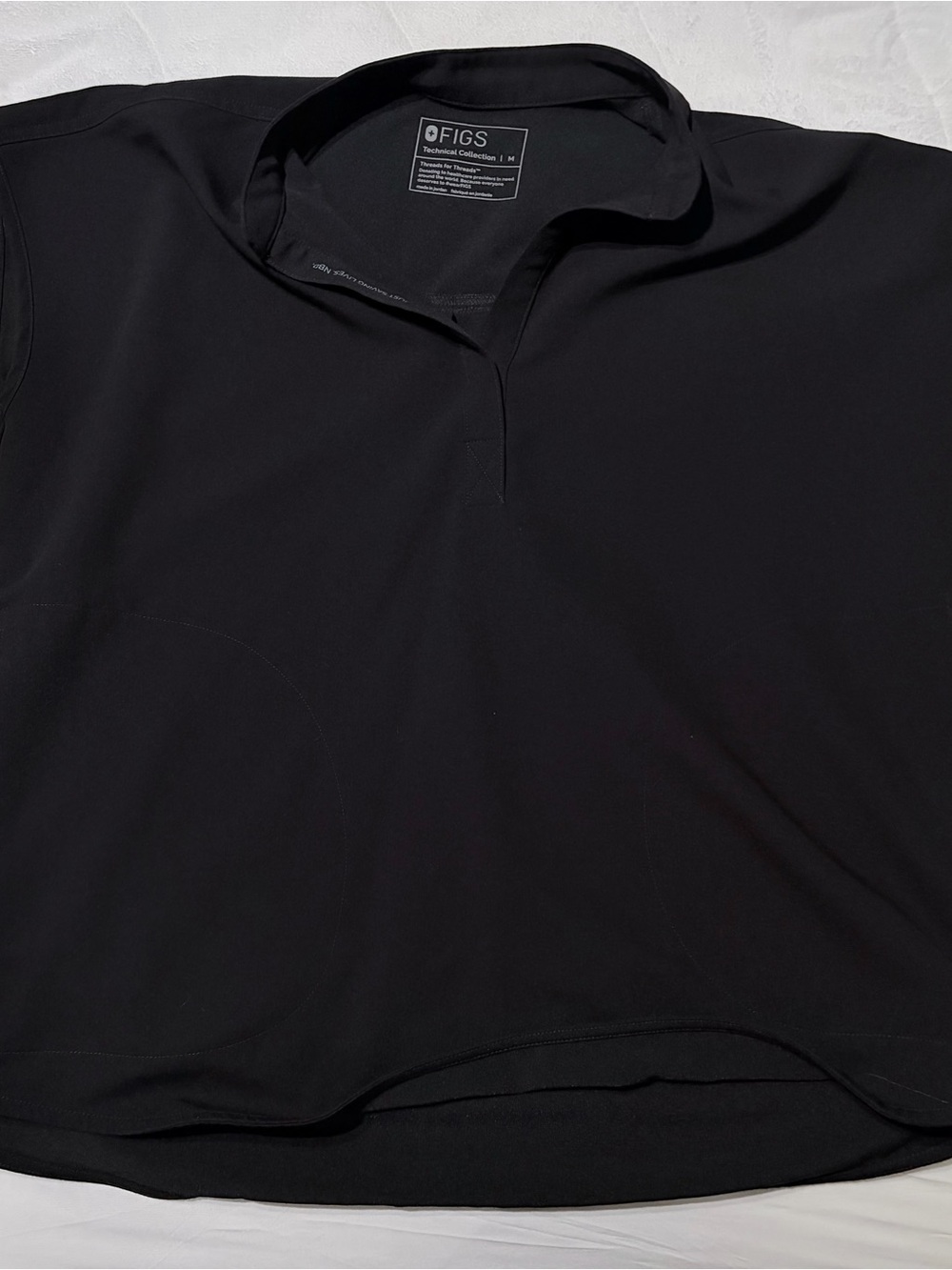 Rafaela Oversized Scrub Top - Black - M